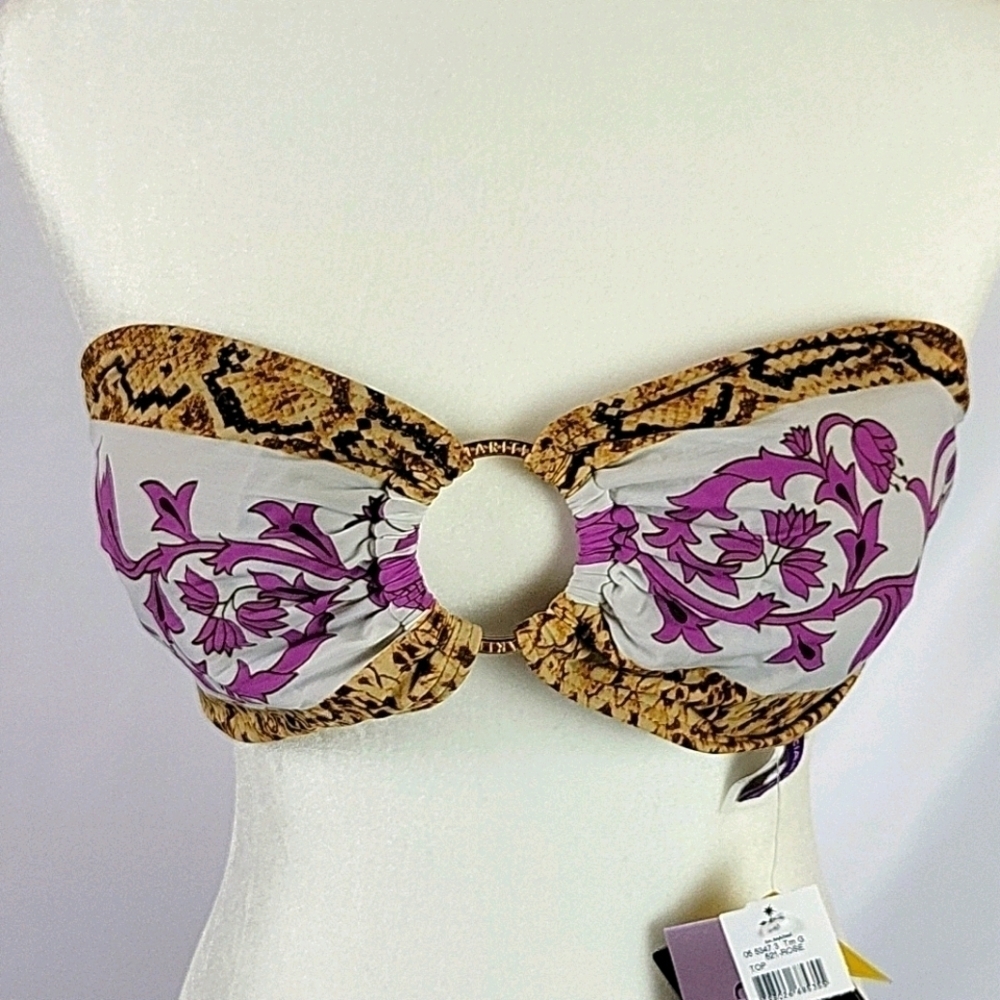 Cia.maritima swim Snakeskin Bandeau bikini top L